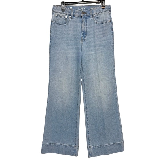J. Crew Denim - J. Crew '96 Denim Trouser Jeans High Rise Wide Leg Womens Size 28 Classic